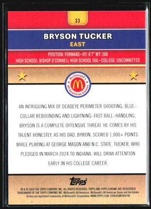 2024 Topps Chrome All American Bryson Tucker Black Refractor /10 #33