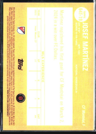 2024 Topps MLS Chrome Sapphire Josef Martinez Padparadscha 1/1