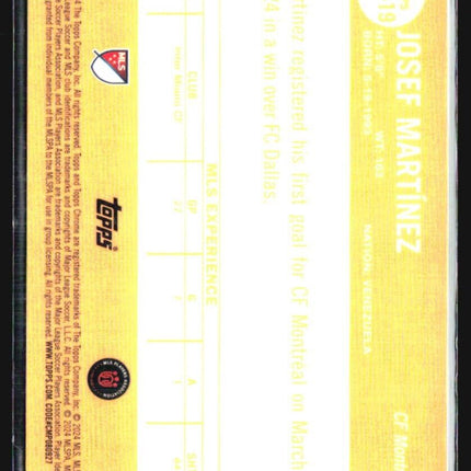 2024 Topps MLS Chrome Sapphire Josef Martinez Padparadscha 1/1