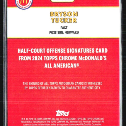 2024 Topps Chrome All American Bryson Tucker Mcdonalds Auto /75