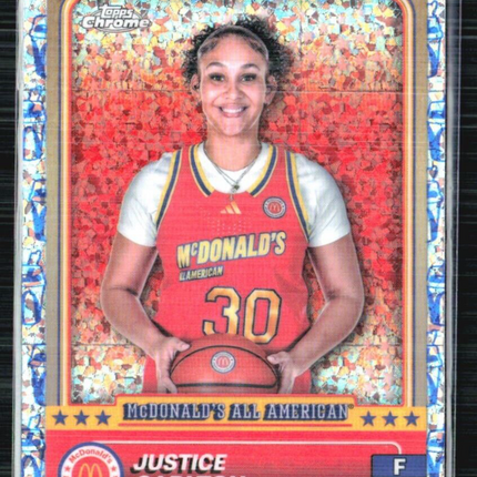 2024 Topps Chrome All American Justice Charlton Flurry #65