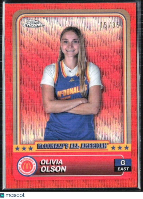 2024 Topps Chrome All American Olivia Olson Orange Wave /35 #58