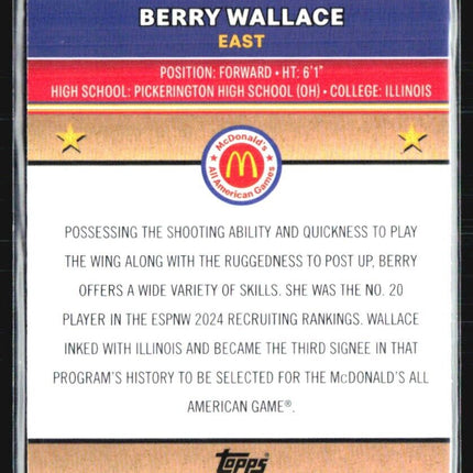 2024 Topps Chrome All American Berry Wallace Purple Refractor /150 #12