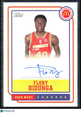 2024 Topps Chrome All American FLory Bidunga 24 West Auto #EA-FB