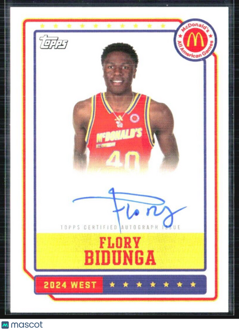 2024 Topps Chrome All American FLory Bidunga 24 West Auto #EA-FB