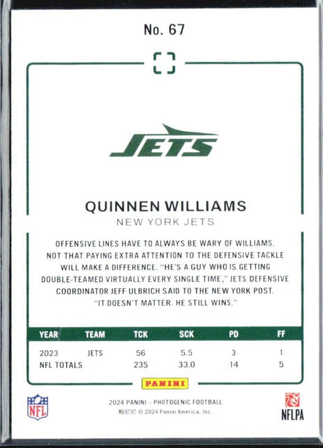2024 Panini Photogenic Quinnen Williams #67