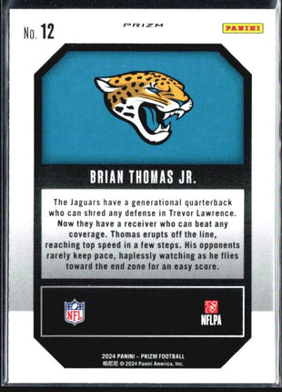 2024 Panini Prizm - Emergent Green Prizm #12 Brian Thomas Jr. (RC)