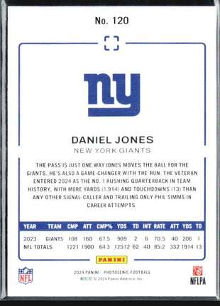 2024 Panini Photogenic Daniel Jones #120