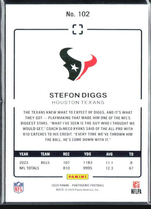 2024 Panini Photogenic Stefon Diggs #102