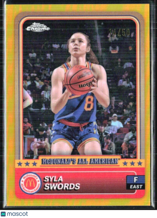 2024 Topps Chrome All American Syla Swords Gold Refractor /50 #11