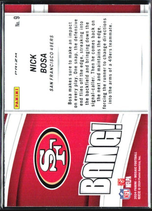 2024 Panini Mosaic - Bang! #9 Nick Bosa Mosaic Prizm