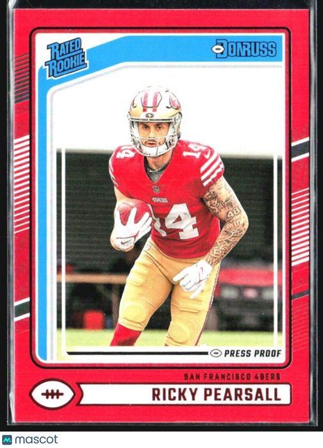 2024 Panini Donruss - Rated Rookie #318 Ricky Pearsall (RC) Red Press Proof