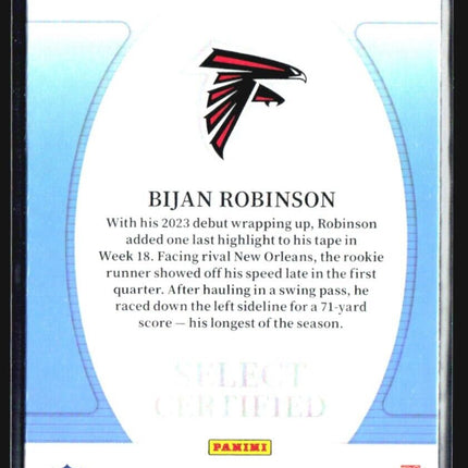 2023 Panini Select - Select Certified Rookies #CRO-BRO Bijan Robinson (RC)