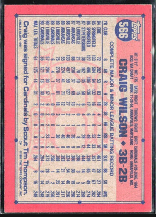 1991 Topps - #566 Craig Wilson (RC) Desert Shield