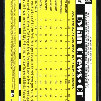 2025 Topps Series 1 1990 Topps Dylan Crews Rc #T90-89