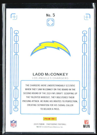 2024 Panini Photogenic Ladd McConkey Rookie Pix Rc #5