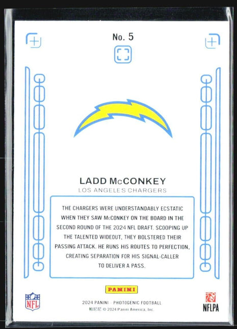2024 Panini Photogenic Ladd McConkey Rookie Pix Rc #5