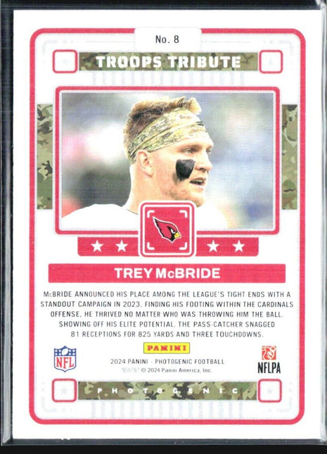 2024 Panini Photogenic Trey McBride Troops Tribute #8