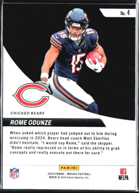 2024 Panini Mosaic - Elevate #4 Rome Odunze (RC)