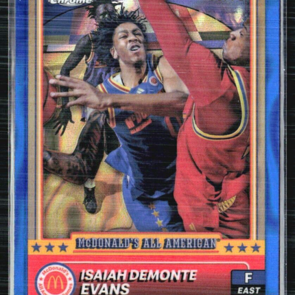 2024 Topps Chrome All American Isaiah Demonte Evans Blue Wave /75 #27