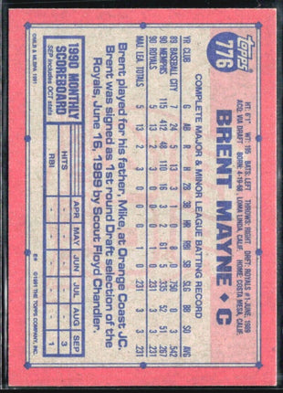 1991 Topps - #776 Brent Mayne Desert Shield