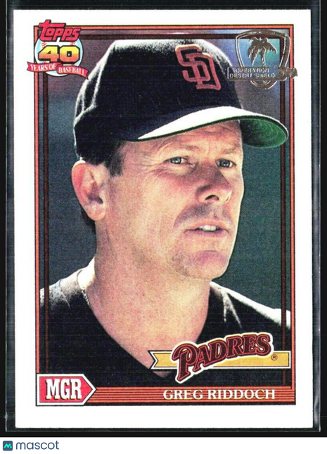 1991 Topps - Team Leaders #109 Greg Riddoch Desert Shield