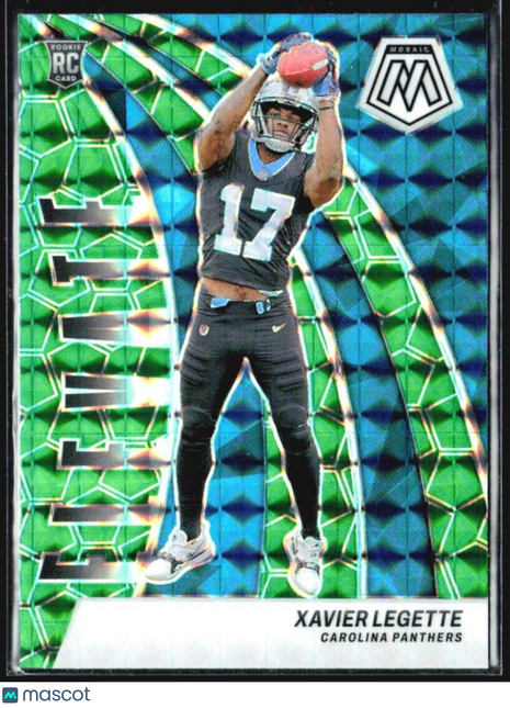 2024 Panini Mosaic - Elevate Green Mosaic Prizm #10 Xavier Legette (RC)