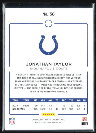 2024 Panini Photogenic Jonathan Taylor #56