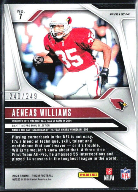 2024 Panini Prizm - #7 Aeneas Williams Orange /249 #7