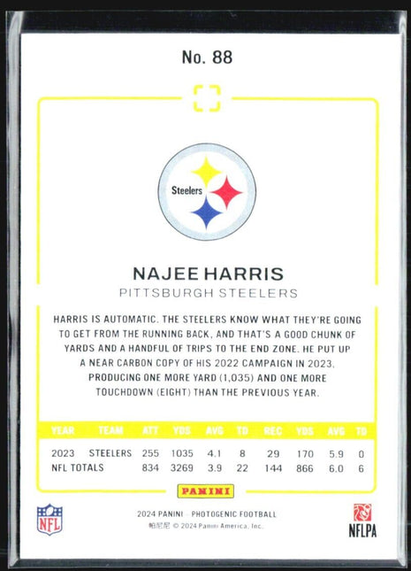2024 Panini Photogenic Najee Harris #88