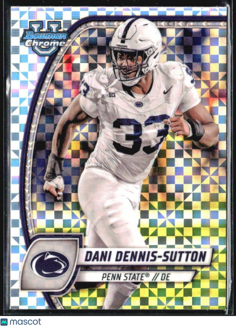 2024 Bowman Chrome U Dani Dennis Sutton Xfractor #51