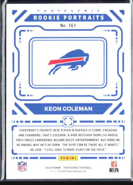 2024 Panini Photogenic Keon Coleman Rookie Portraits #161
