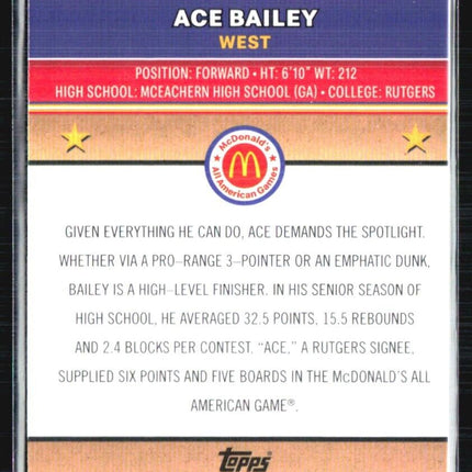 2024 Topps Chrome All American Ace Bailey Refractor #34
