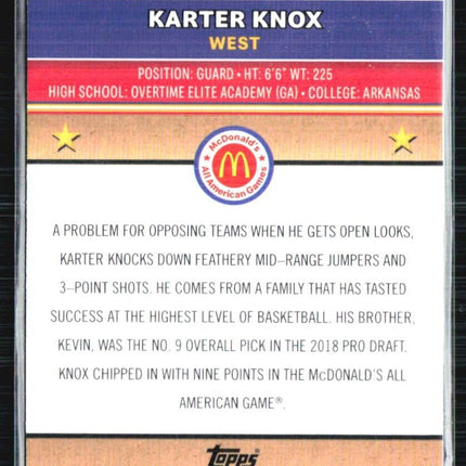 2024 Topps Chrome All American Karter Knox Flurry #39