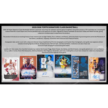 NBA 2025-26 Topps Signature Class Basketball - Jumbo Hobby Box