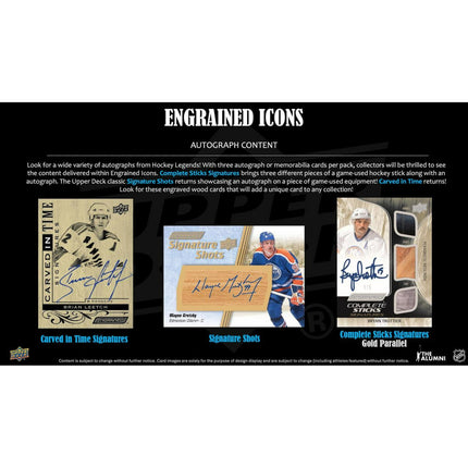 NHL 2024-25 Upper Deck Engrained Icons Hockey Hobby Box