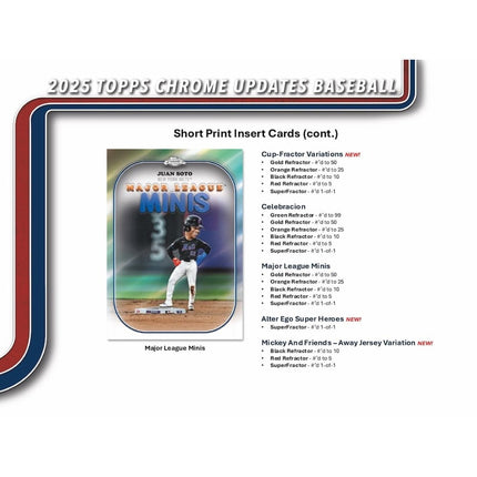 MLB Topps 2025 Chrome Update Series Baseball Jumbo Hobby Box