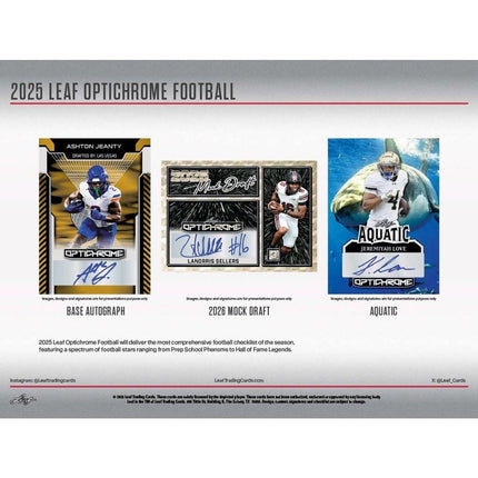 NFL 2025 Leaf Optichrome Football Jumbo Box