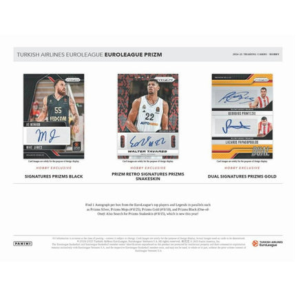 EBL 2024-25 Panini Turkish Airlines Euroleague Prizm Basketball Hobby Box