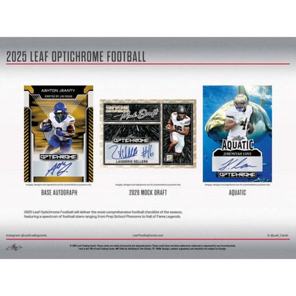 NFL 2025 Leaf Optichrome Football Hobby Box