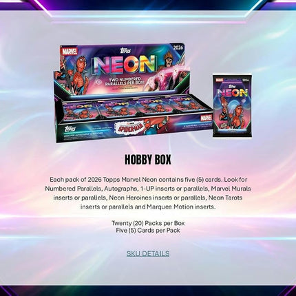 MCU 2026 Topps Marvel Neon Hobby Box