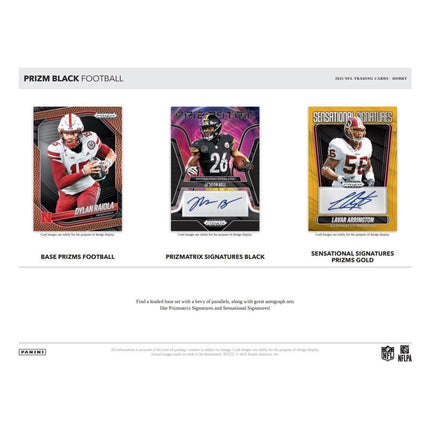 NFL 2025 Panini Prizm Black Football Hobby Box