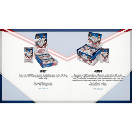 MLB 2026 Topps Series 2 Baseball Hobby Jumbo Box