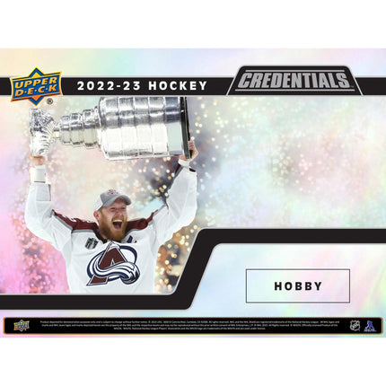 NHL 2022-23 Upper Deck Credentials Hockey Hobby Box