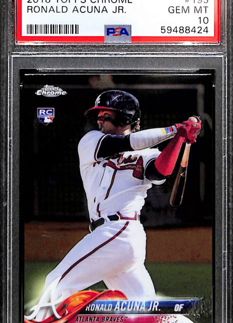 2018 Topps Chrome Ronald Acuna JR. #193 PSA 10