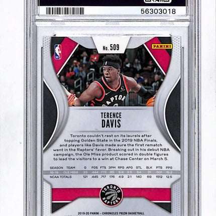 2019 Panini Chronicles Terence Davis #509 PSA 10