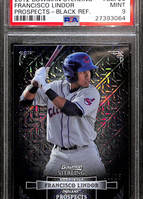 2012 Bowman Sterling Prospects Francisco Lindor #BSP23 Black Refractor PSA 9