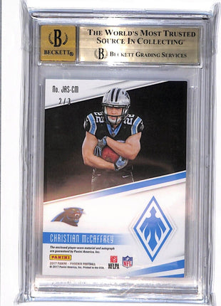 2017 Panini Phoenix Rc Jumbo Auto Laundry Tag Christian McCaffrey /3 BGS 9 10 Au
