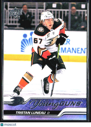 2023-24 UPPER DECK YOUNG GUNS #480 TRISTAN LUNEAU