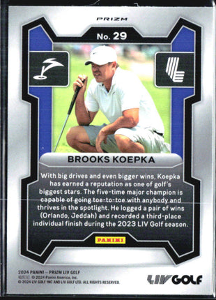 2024 PANINI LV. GOLF #29 BROOKS KOEPKA RC SILVER